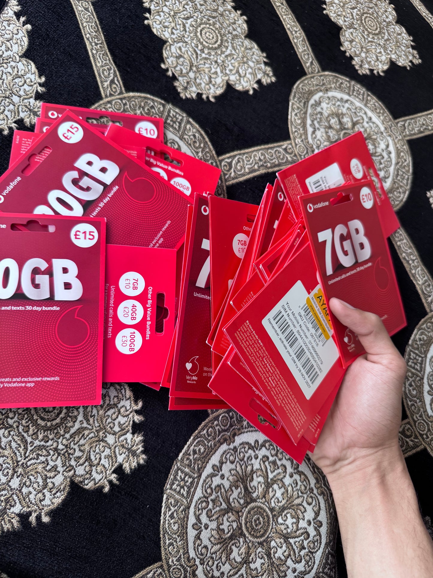 Vodafone Uk Sim for tiktok live, Whatsapp otp etc,