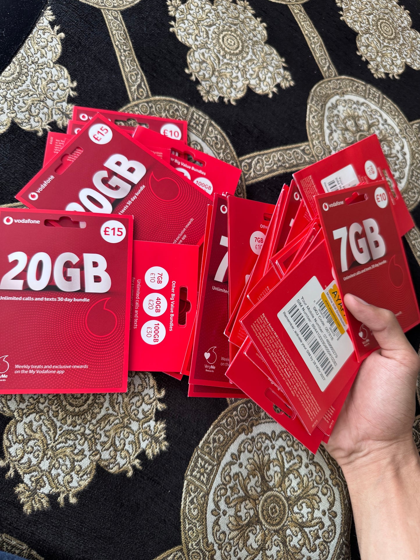 Vodafone Uk Sim for tiktok live, Whatsapp otp etc,