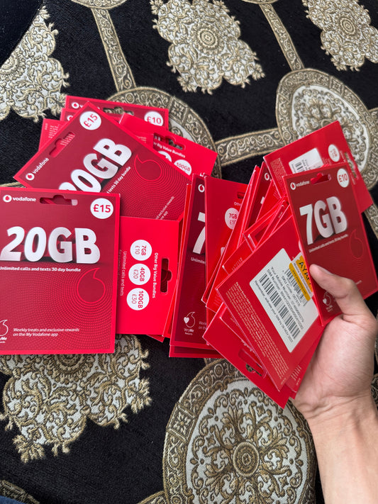 Vodafone Uk Sim for tiktok live, Whatsapp otp etc,